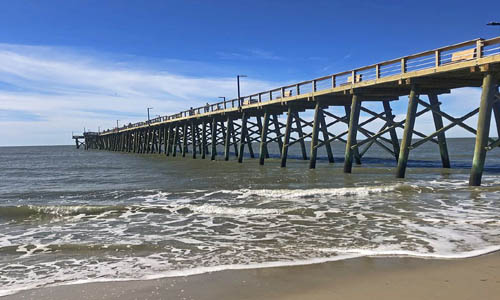 Pier with Blue Sky & Waves